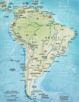 الخريطة السياسية الحالية لقارة أمريكا الجنوبية