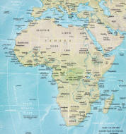 الخريطة السياسية الحالية لقارة إفريقيا