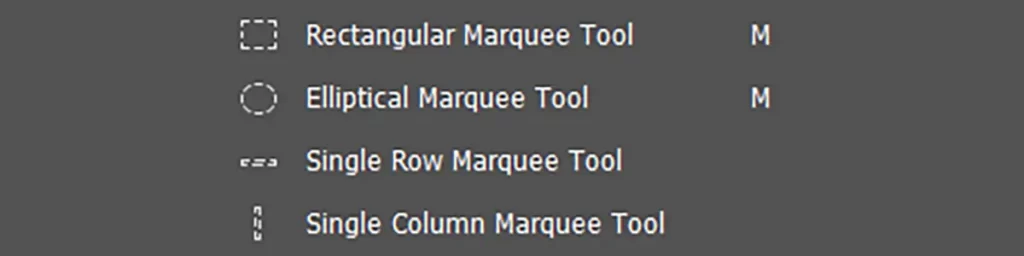 أدوات التحديد The marquee tools [M]