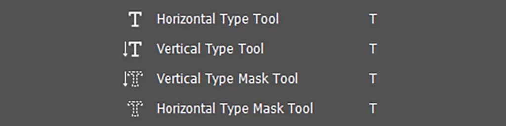 أدوات الكتابة Type Tools [T]
