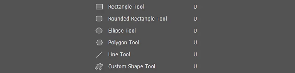 أدوات رسم الأشكال The Shape tools [U]