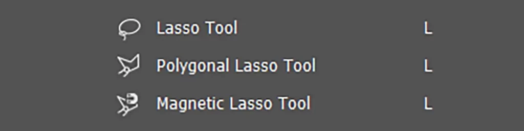 أدوات لاسو للتحديد The lasso tools [L]