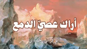 أراك عصي الدمع شيمتك الصبر - أشهر روميات أبو فراس الحمداني
